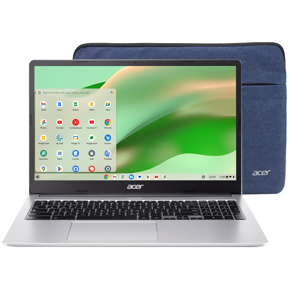 Notebook Acer Chromebook 315 CB315-4H-C0BR Intel Celeron N4500 Tela FHD 15.6" / 4GB de RAM / 64GB eMMC - Sparkly Prata (Inglês)