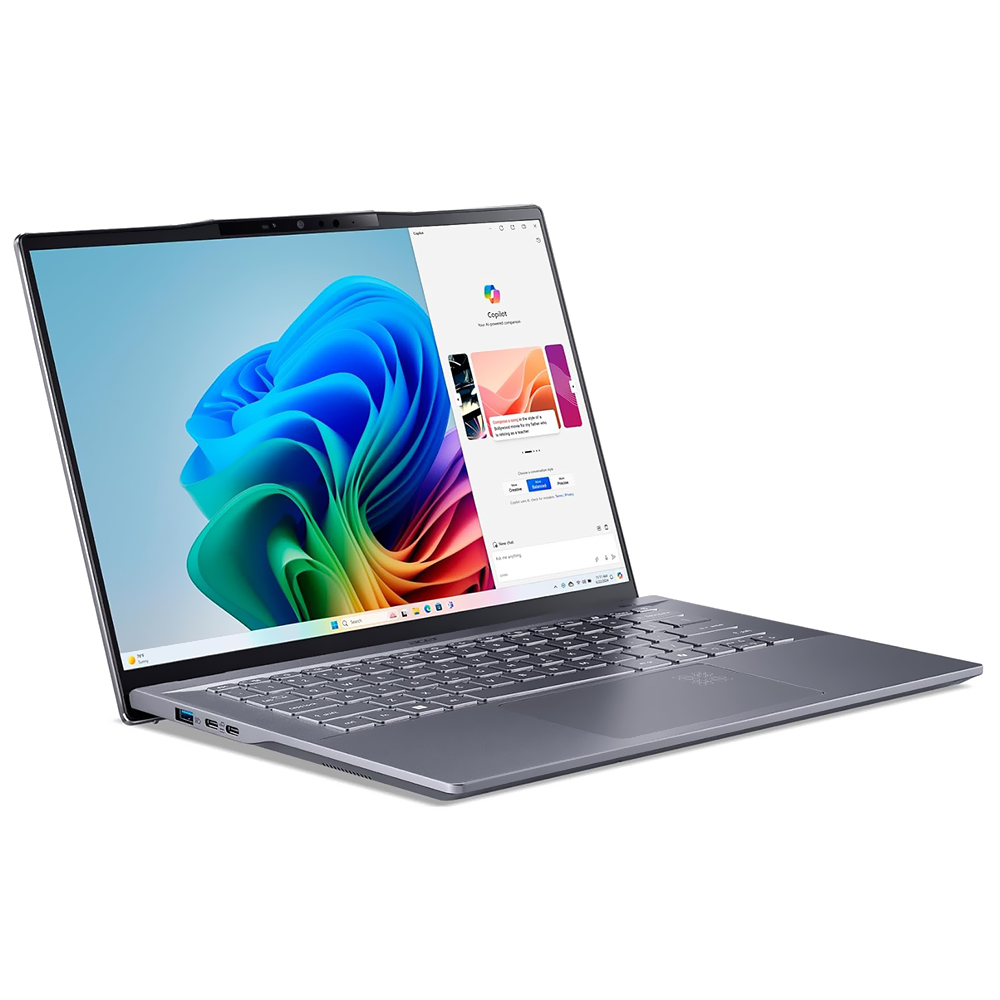 Notebook Acer Swift 14 AI SF14-11T-X3RZ Snapdragon X Elite Tela Touch WQXGA 14.5" / 16GB de RAM / 1TB SSD - Steel Cinza