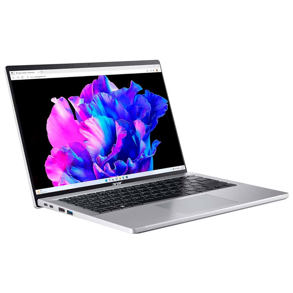 Notebook Acer Swift GO 14 SFG14-71T-728K Intel Core i7 1355U Tela Touch WUXGA 14" / 16GB de RAM / 1TB SSD - Pure Prata (Inglês)