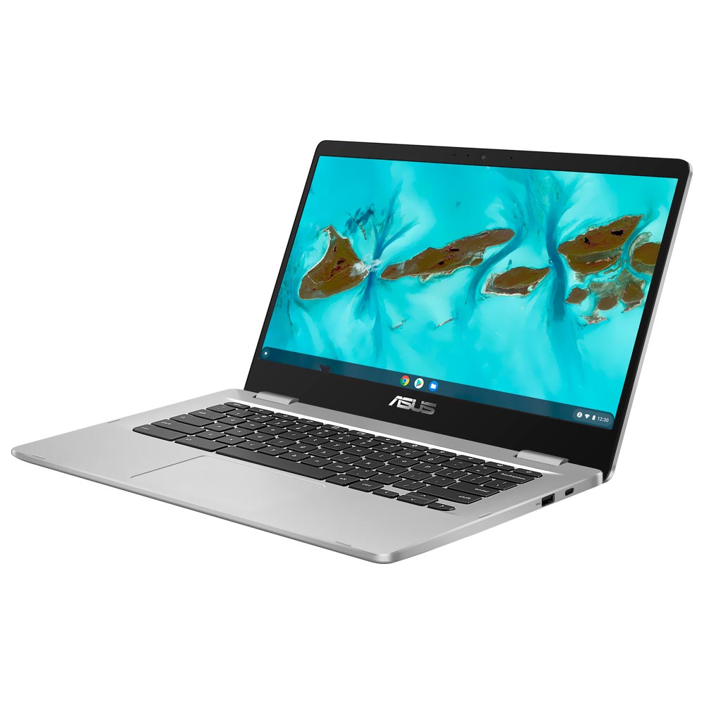 Notebook ASUS Chromebook C424MA-WH44F Intel Celeron N4020 Tela Full HD 14" / 4GB de RAM / 64GB eMMC - Prata (Inglês)