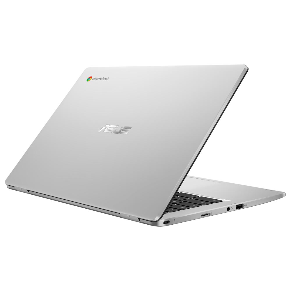 Notebook ASUS Chromebook C424MA-WH44F Intel Celeron N4020 Tela Full HD 14" / 4GB de RAM / 64GB eMMC - Prata (Inglês)