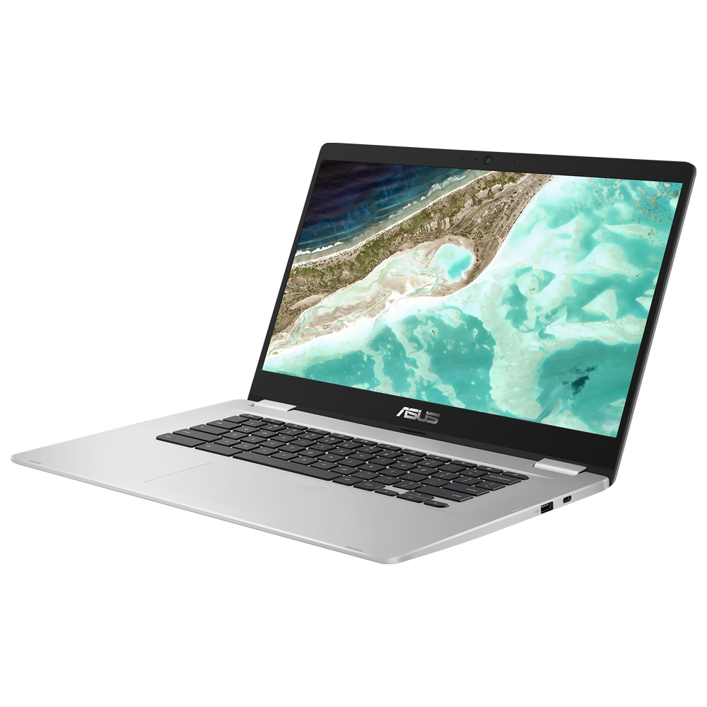 Notebook ASUS Chromebook C523NA-TH44F Intel Celeron N3350 Tela Full HD 15.6" / 4GB de RAM / 64GB eMMC - Prata (Inglês)