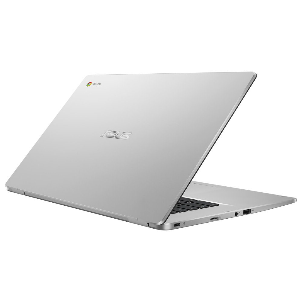Notebook ASUS Chromebook C523NA-TH44F Intel Celeron N3350 Tela Full HD 15.6" / 4GB de RAM / 64GB eMMC - Prata (Inglês)