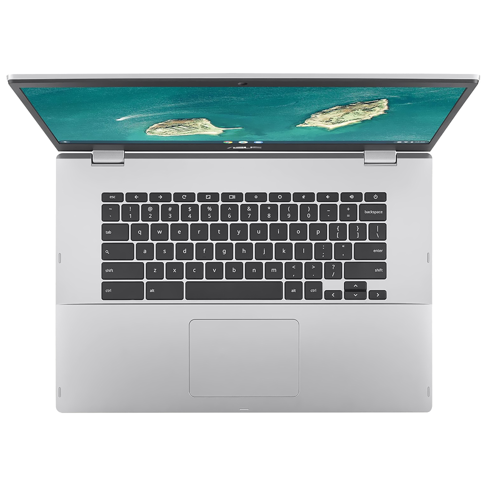 Notebook ASUS Chromebook CX1400CKA-AS44F Intel Celeron N4500 Tela Full HD 14.0" / 4GB de RAM / 64GB eMMC - Transparent Prata (Inglês)