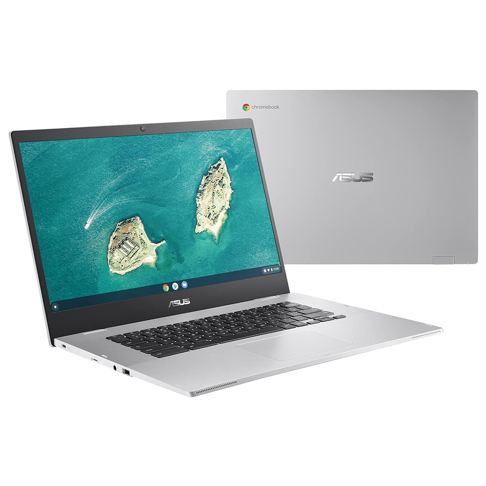 Notebook ASUS Chromebook CX1400CKA-AS44F Intel Celeron N4500 Tela Full HD 14.0" / 4GB de RAM / 64GB eMMC - Transparent Prata (Inglês)