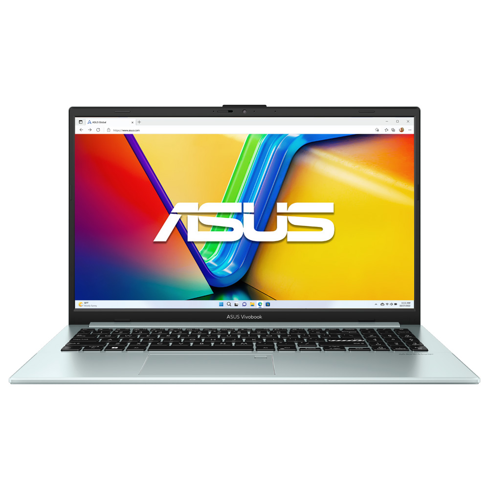 Notebook ASUS Vivobook GO 14/15 E1504GA-WS34 Intel Core i3 N305 Tela Full HD 15.6" / 8GB de RAM / 256GB SSD - Grey Verde (Inglês)