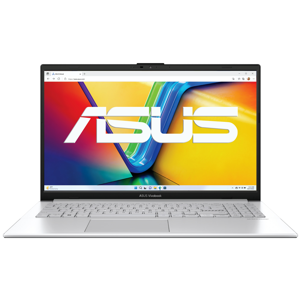 Notebook ASUS Vivobook Go 15 E1504GA-WS35 Intel Core i3 N350 Tela Full HD 15.6" / 8GB de RAM / 256GB SSD / Win11Home - Prata (Inglês)