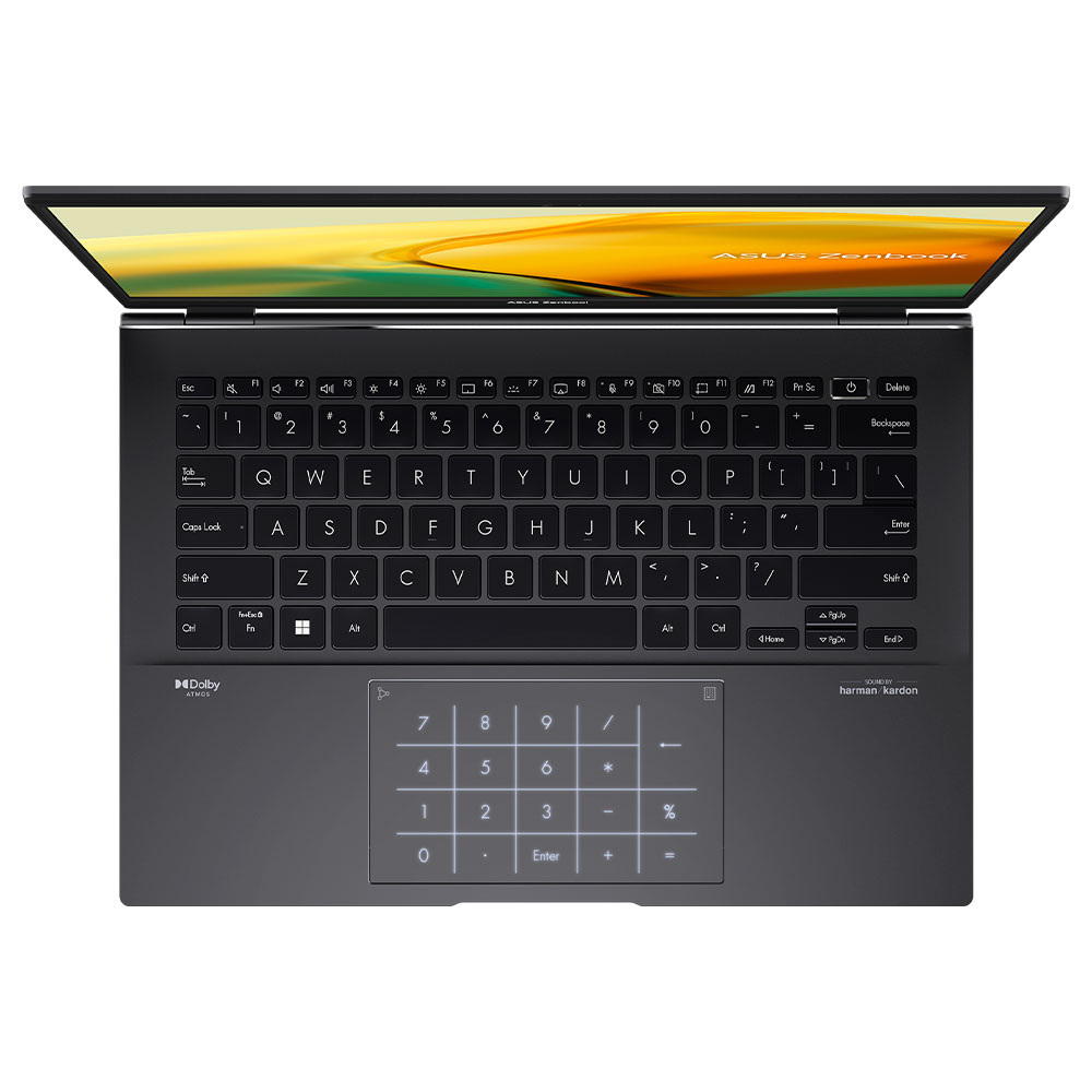 Notebook ASUS Zenbook 14 OLED UM3402YA-WS51T AMD Ryzen 5 7530U Tela OLED 2.8K 14.0" / 8GB de RAM / 256GB SSD - Jade Preto (Inglês)