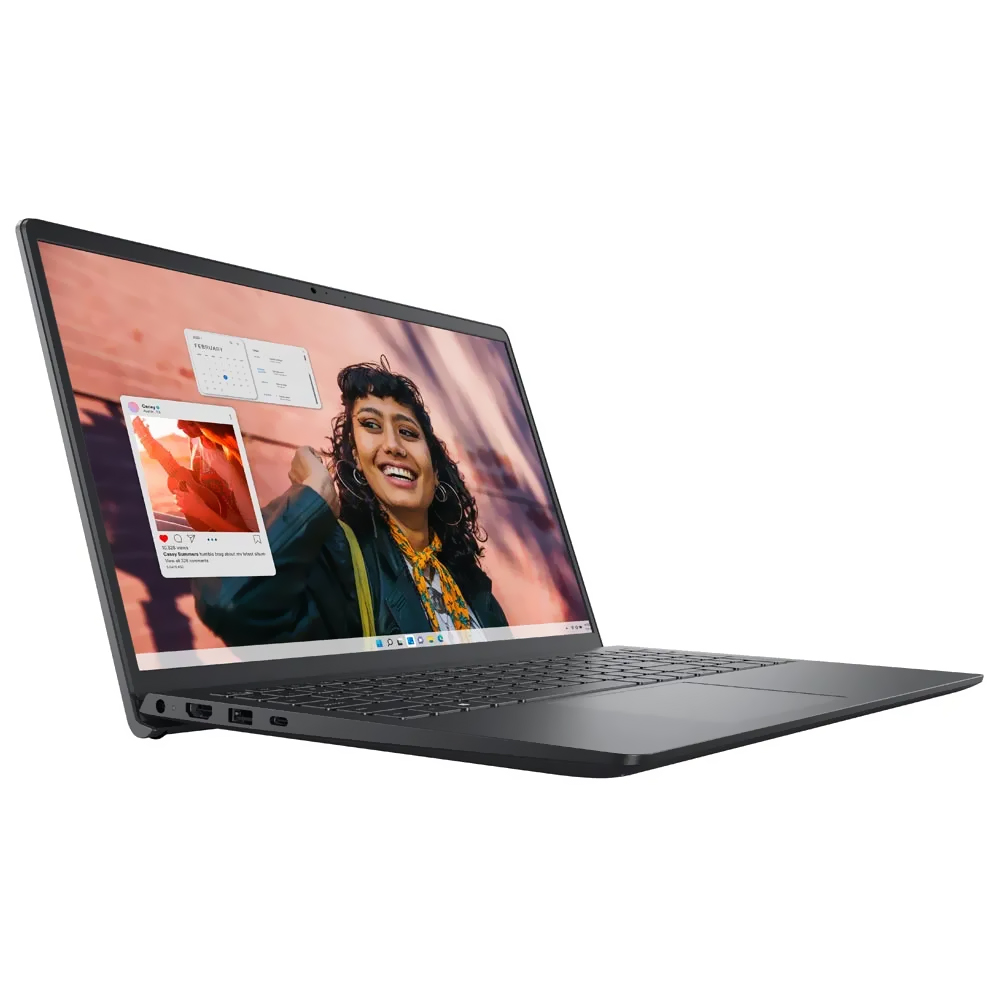Notebook Dell 15 DC15255 AMD Ryzen 3 7320U Tela Full HD 15.6" / 8GB de RAM / 512GB SSD / Win11Home - Carbon Preto (Inglês)