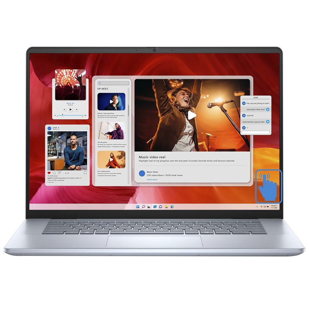 Notebook Dell Inspiron 16 Plus 7640 Intel Core Ultra 9 185H Tela Touch Full HD 16.0" / 16GB de RAM / 512GB SSD - Ice Azul (Inglês)