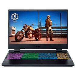 Notebook Gamer Acer Nitro 5 AN515-58-73RS Intel Core i7 12650H Tela Full HD 15.6" / 16GB de RAM / 512GB SSD / GeForce RTX4050 6GB - Obsidian Preto (Inglês)