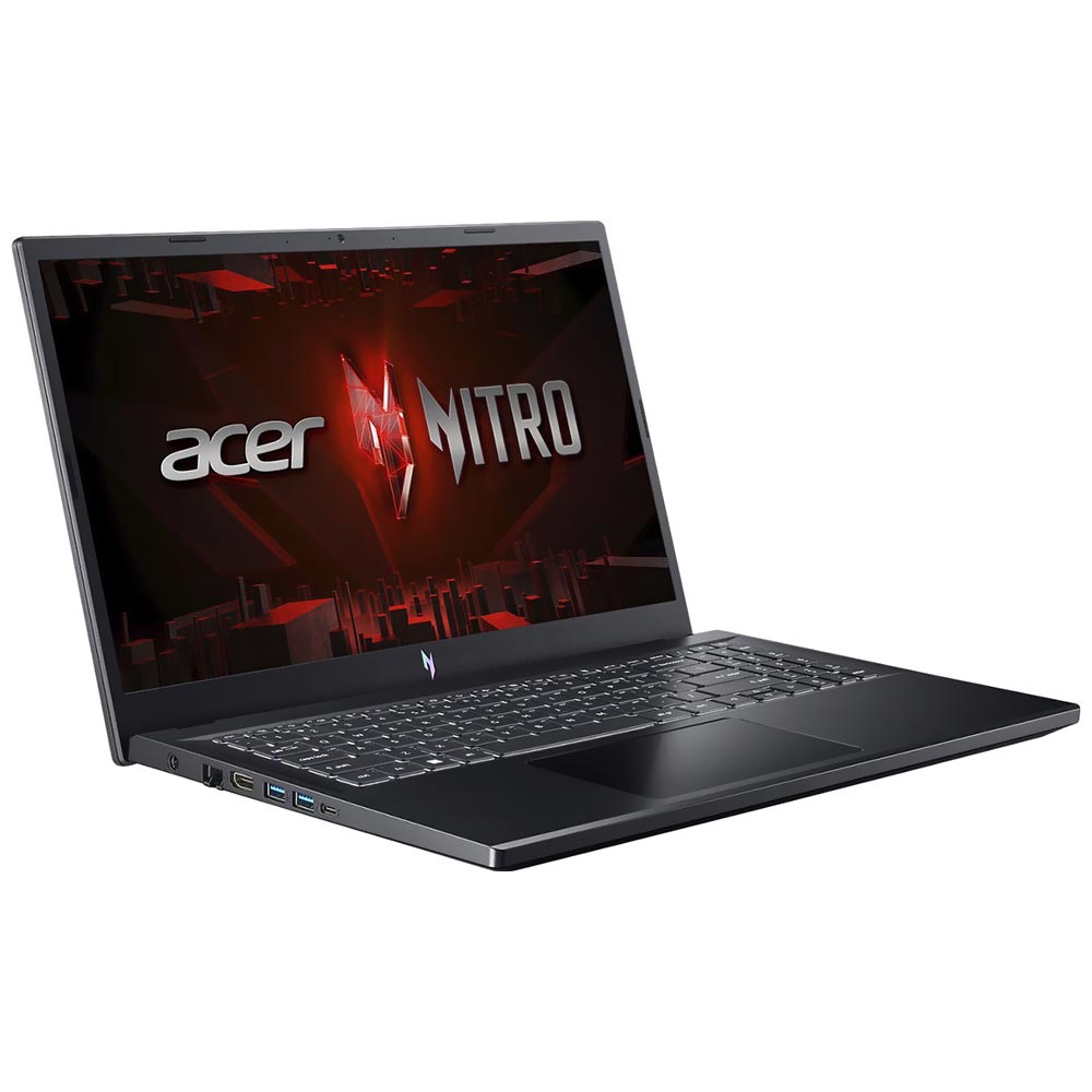 Notebook Gamer Acer Nitro V 15 ANV15-51-51H9 Intel Core i5 13420H Tela Full HD 15.6" / 8GB de RAM / 512GB SSD / GeForce RTX4050 6GB - Obsidian Preto (Inglês)