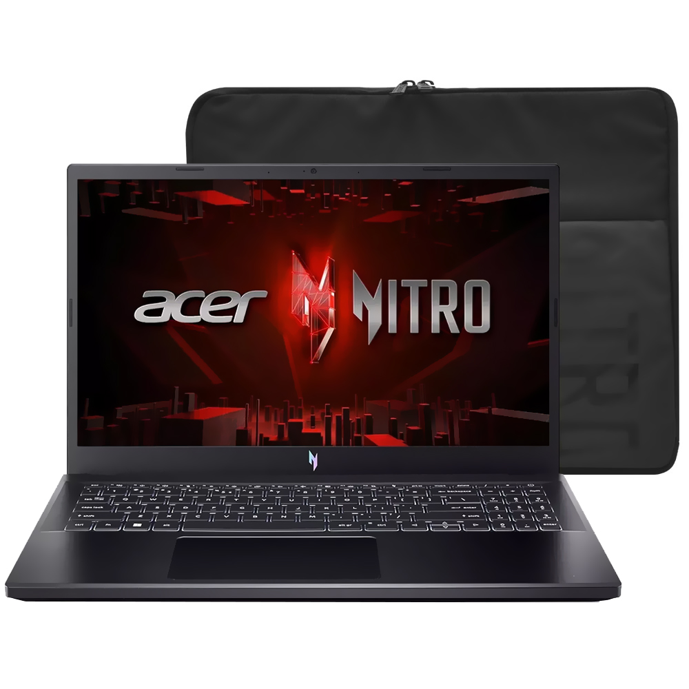 Notebook Gamer Acer Nitro V 15 ANV15-51-51H9 Intel Core i5 13420H Tela Full HD 15.6" / 8GB de RAM / 512GB SSD / GeForce RTX4050 6GB - Obsidian Preto (Ingles)