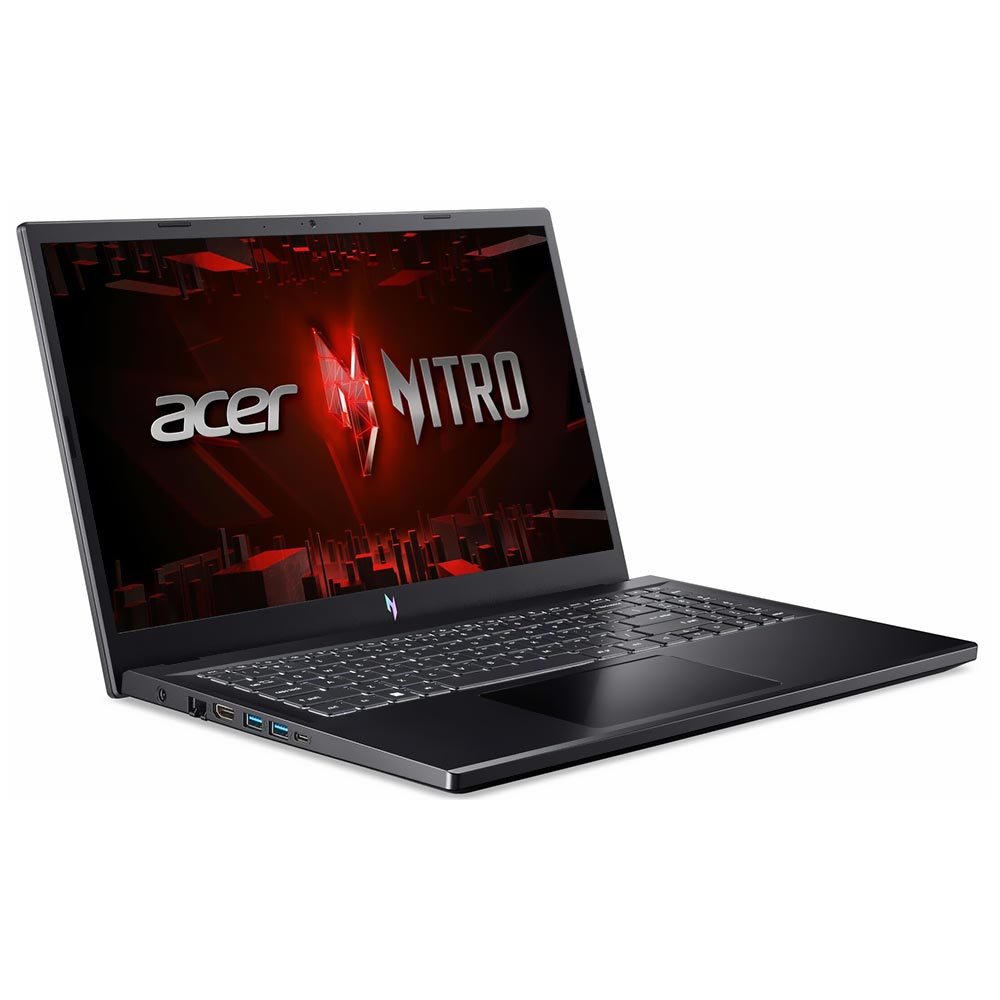 Notebook Gamer Acer Nitro V 15 ANV15-51-54UL Intel Core i5 13420H Tela Full HD 15.6" / 16GB de RAM / 512GB SSD / GeForce RTX3050 6GB - Obsidian Preto (Inglês)