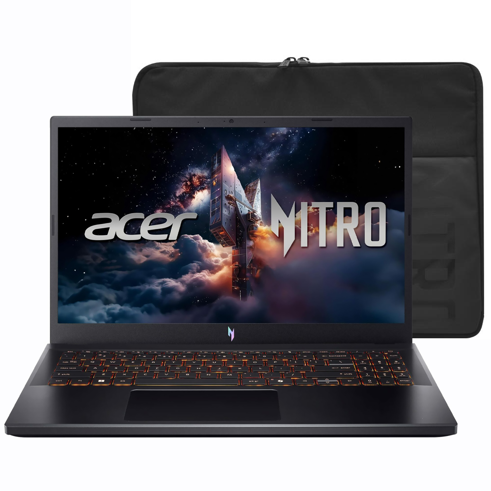 Notebook Gamer Acer Nitro V 15 ANV15-52-586Z Intel Core i5 13420H Tela Full HD 15.6" / 8GB de RAM / 512GB SSD / Win11Home / GeForce RTX4050 6GB - Obsidian Preto (Inglês)
