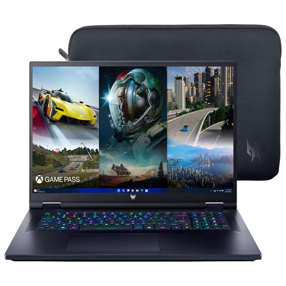Notebook Gamer Acer Predator Helios 18 PH18-71-94F1 Intel Core i9 13900HX Tela WQXGA 18" / 32GB de RAM / 1TB SSD / GeForce RTX4080 12GB - Abyssal Preto (Inglês)