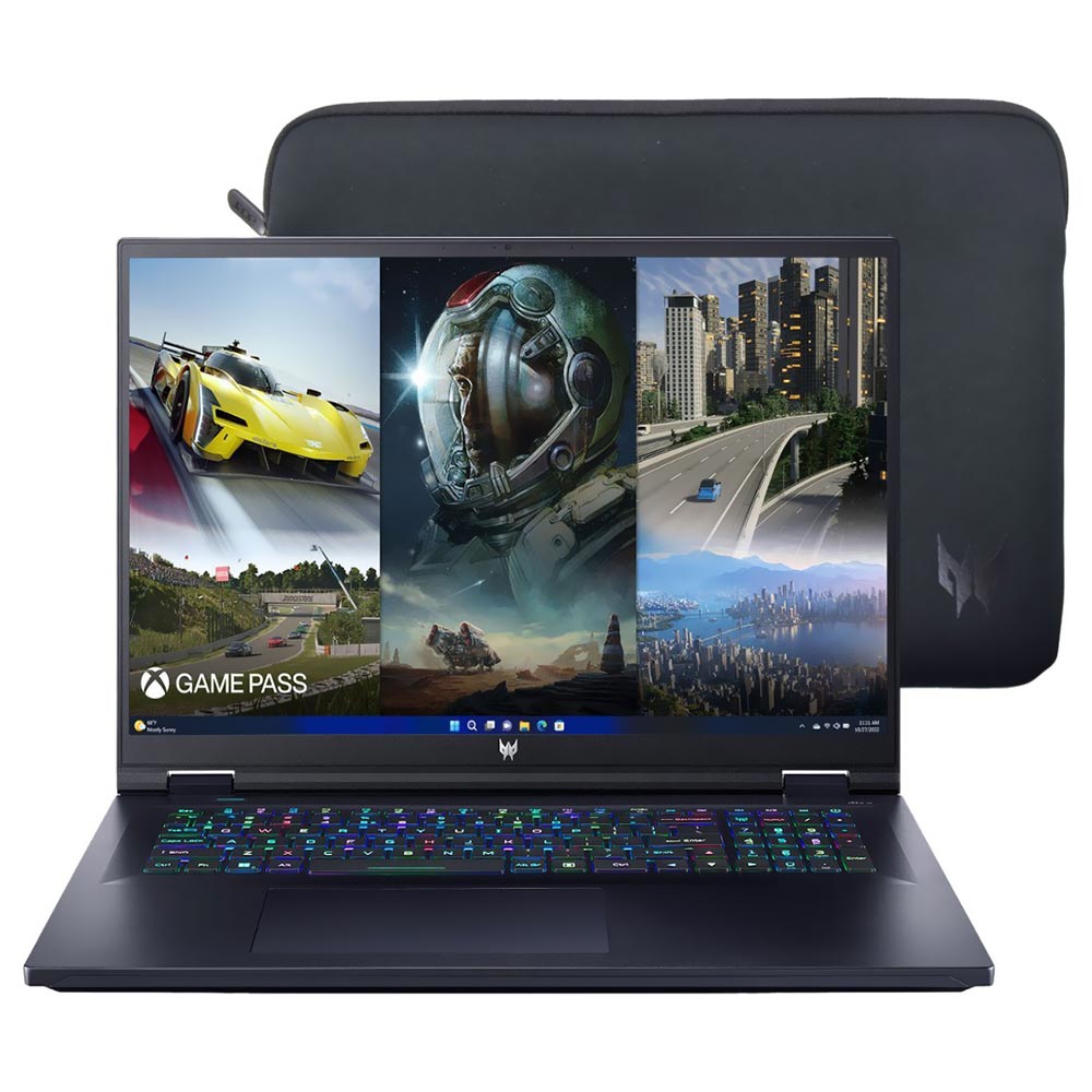 Notebook Gamer Acer Predator Helios 18 PH18-72-93VM Intel Core i9 14900HX Tela WQXGA 18" / 32GB de RAM / 1TB SSD / GeForce RTX4080 12GB - Abyssal Preto (Inglês)