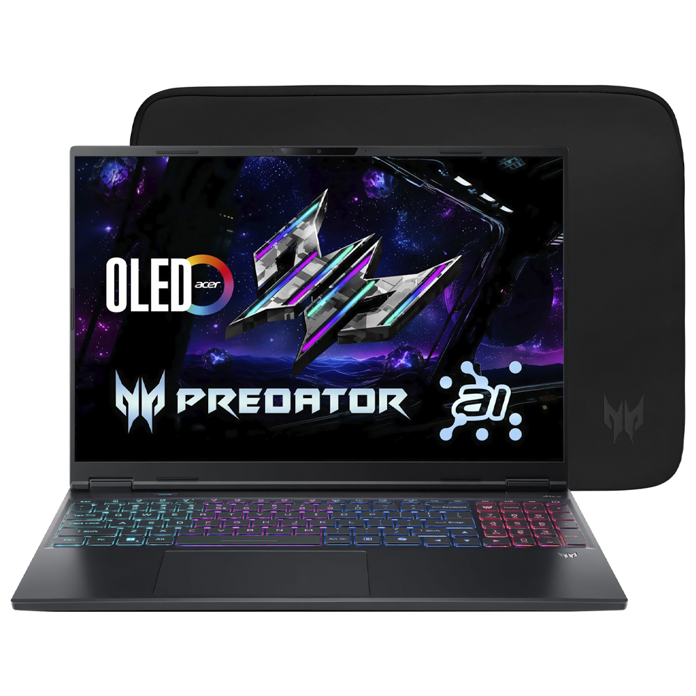 Notebook Gamer Acer Predator Helios Neo 16S AI PHN16S-71-98RF Intel Core Ultra 9 275HX Tela OLED 16" / 32GB de RAM / 1TB SSD / GeForce RTX5070TI 12GB - Obsidian Preto (Inglês)