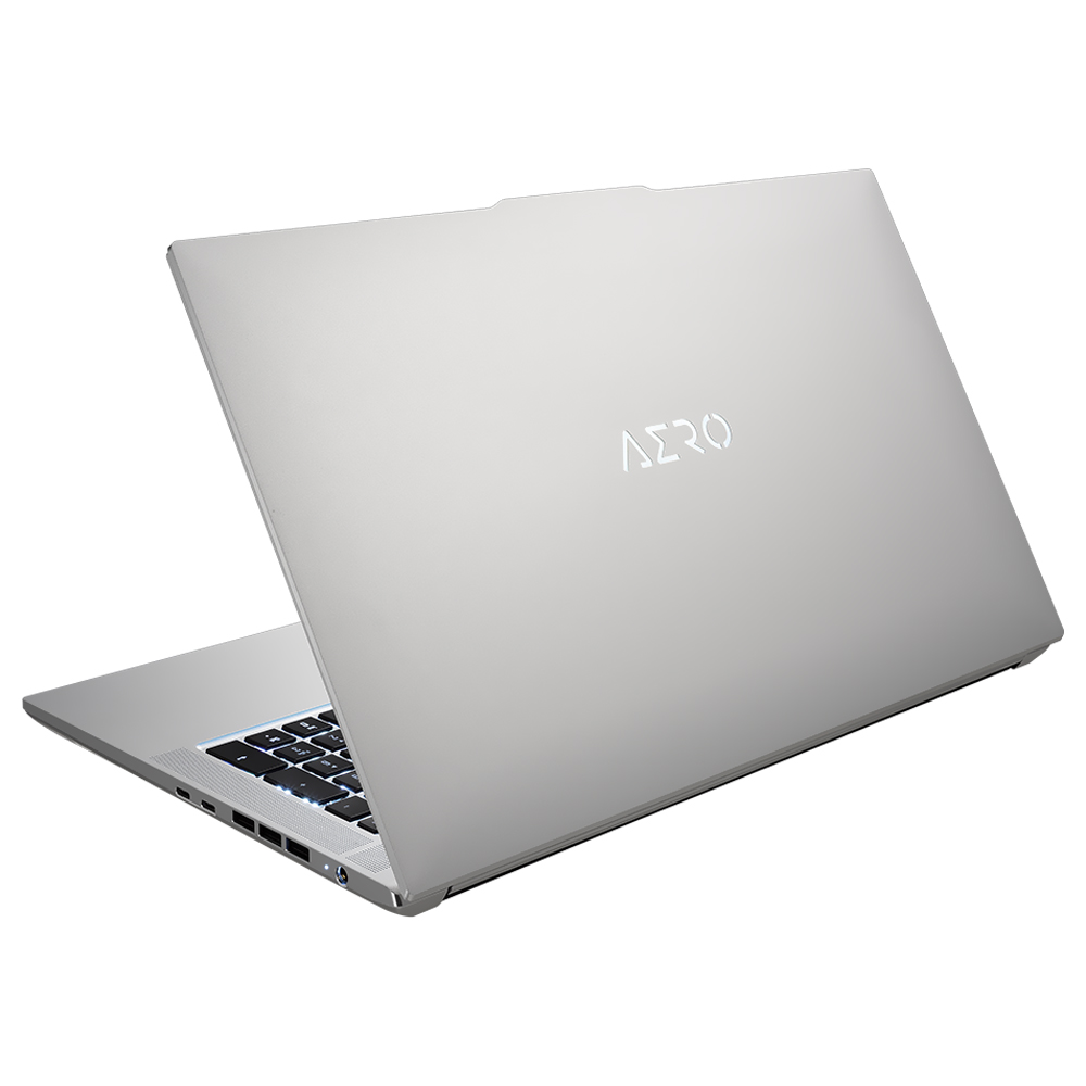 Notebook Gamer Gigabyte AERO 16 KE5-72BR934HP Intel Core i7 12700H Tela UHD+ 16.0" / 16GB de RAM / 1TB SSD / Win11Pro / GeForce RTX3060 6GB - Prata (Português)