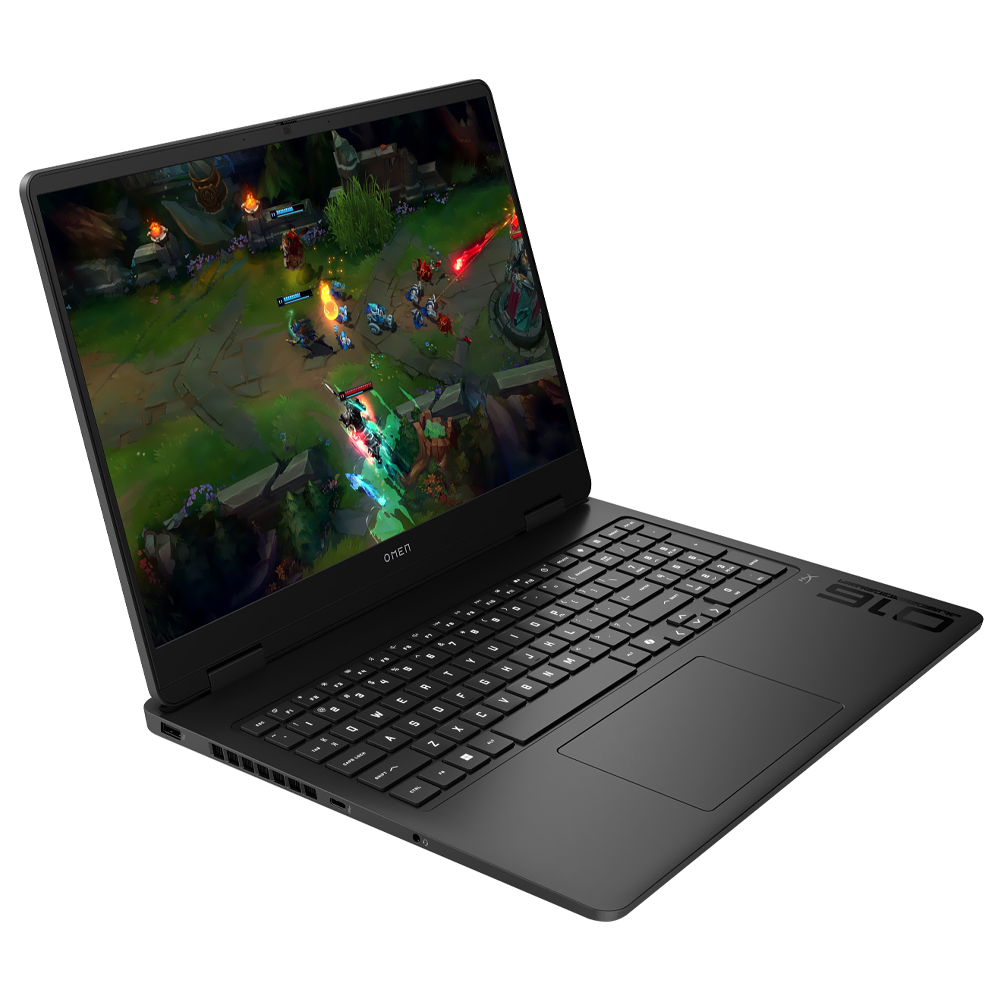 Notebook Gamer HP OMEN 16 Slim 16-AN0037WM Intel Core Ultra 7 255H Tela 2K 16.0" / 16GB de RAM / 1TB SSD / Win11Home / GeForce RTX5060 8GB - Preto (Inglês)