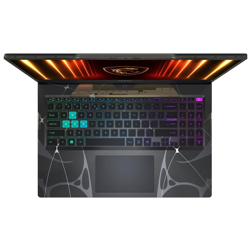 Notebook Gamer MSI Cyborg 15 B2RWFKG-071US Intel Core 7 240H Tela Full HD 15.6" / 16GB de RAM / 512GB SSD / Win11Home / GeForce RTX5060 8GB - Translucent Preto (Inglês)