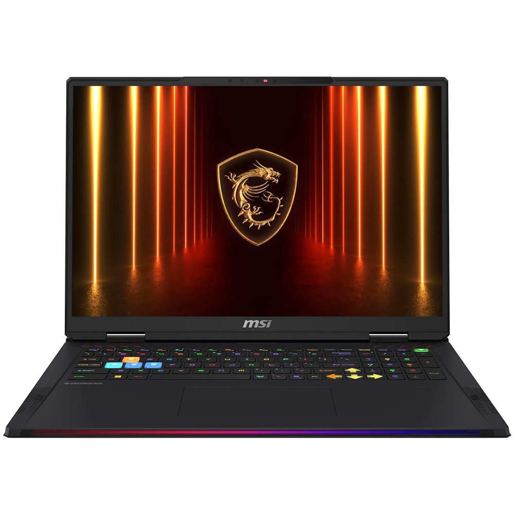 Notebook Gamer MSI Raider HX AI A2XWJG-416US Intel Core Ultra 9 285HX Tela QHD+ 18" / 64GB de RAM / 2TB SSD / Win11Home / GeForce RTX5090 24GB - Core Preto (Inglês)