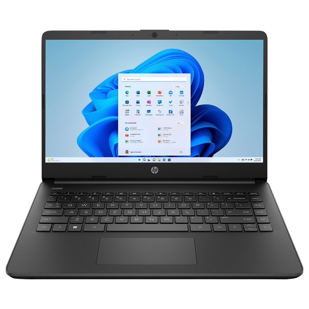 Notebook HP 14-DQ0761DX Intel Celeron N4120 Tela HD 14" / 4GB de RAM / 128GB eMMC - Preto (Inglês)