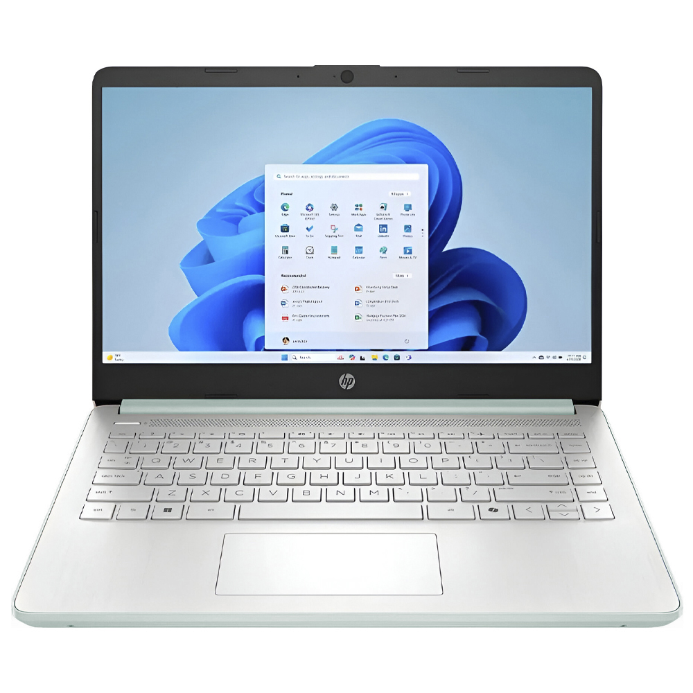 Notebook HP 14-DQ6013DX Intel Celeron N150 Tela HD 14.0" / 4GB de RAM / 128GB UFS / Win11Home - Verde (Inglês)