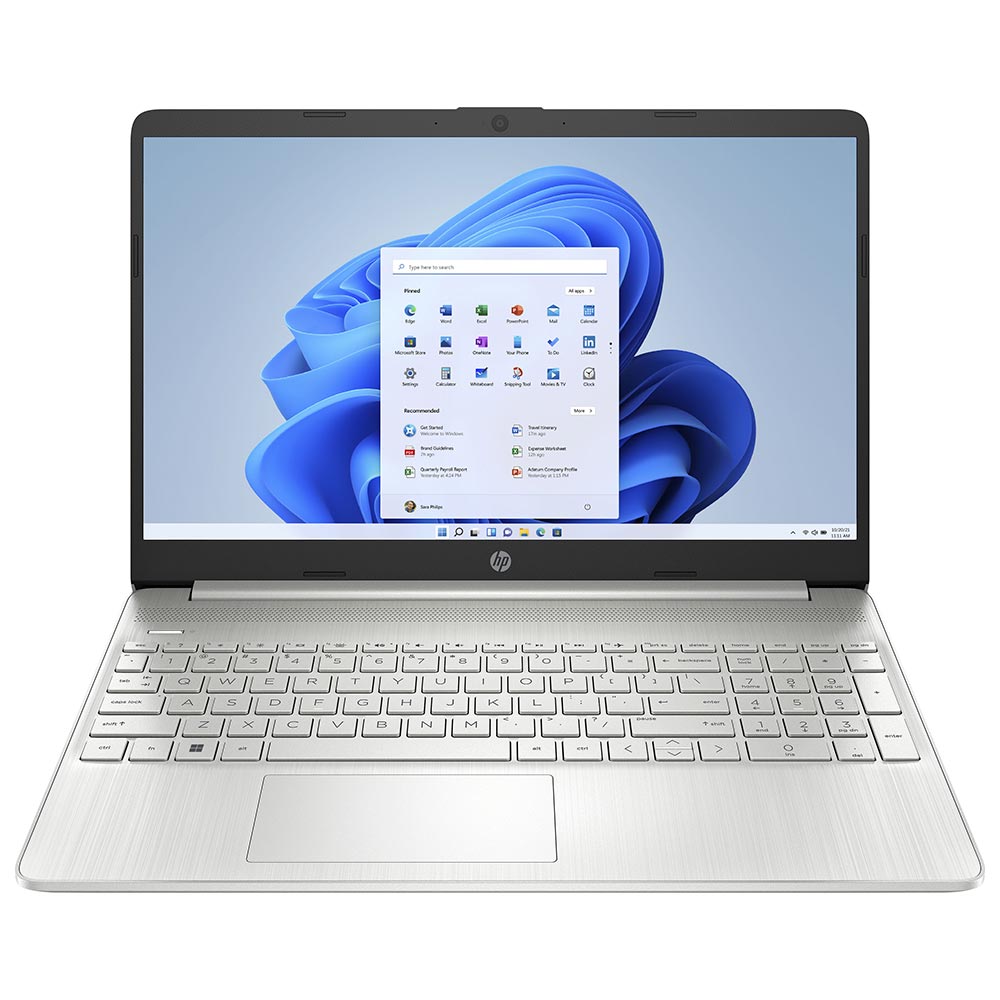 Notebook HP 15-DY2702DX Intel Core i3 1115G4 de 3.0GHz Tela Touch HD 15.6" / 8GB de RAM / 256GB SSD - Prata (Inglês)