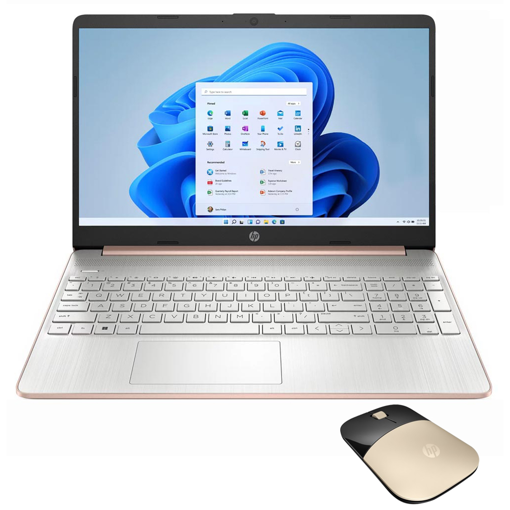 Notebook HP 15-EF1716WM AMD Ryzen 3 3250U Tela HD 15.6" / 4GB de RAM / 128GB SSD - Rosa (Inglês)