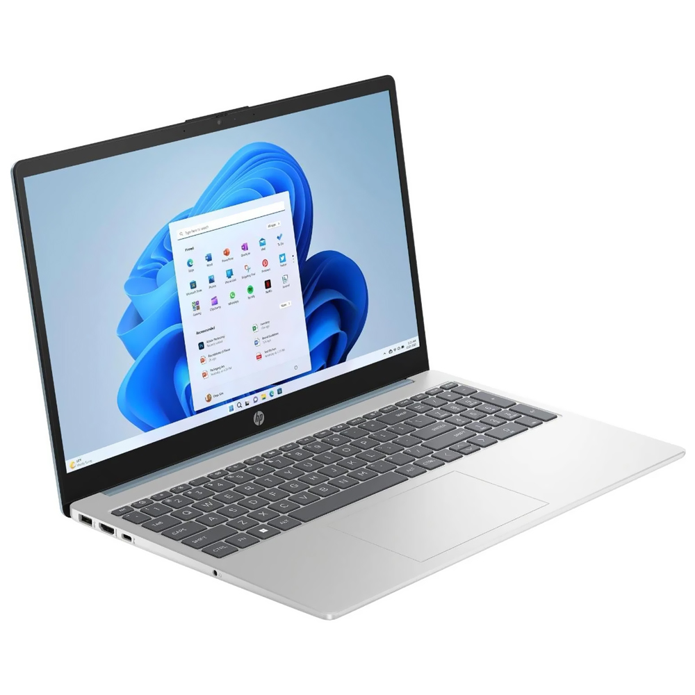 Notebook HP 15-FC0017LA AMD Ryzen 5 7520U Tela Full HD 15.6" / 8GB de RAM / 512GB SSD - Azul / Prata (Inglês)