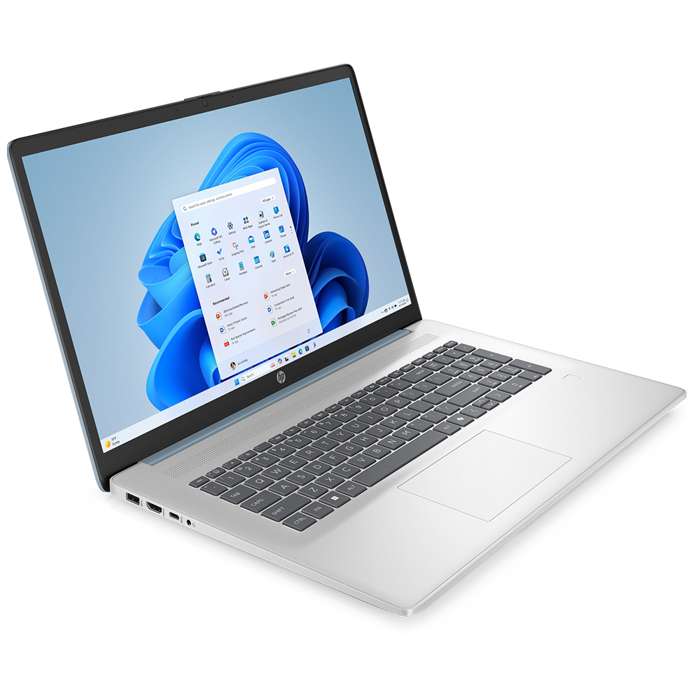 Notebook HP AI 17-CN5085CL Intel Core Ultra 7 255U Tela Touch HD+ 17.3" / 16GB de RAM / 1TB SSD / Win11Home - Azul / Prata (Inglês)