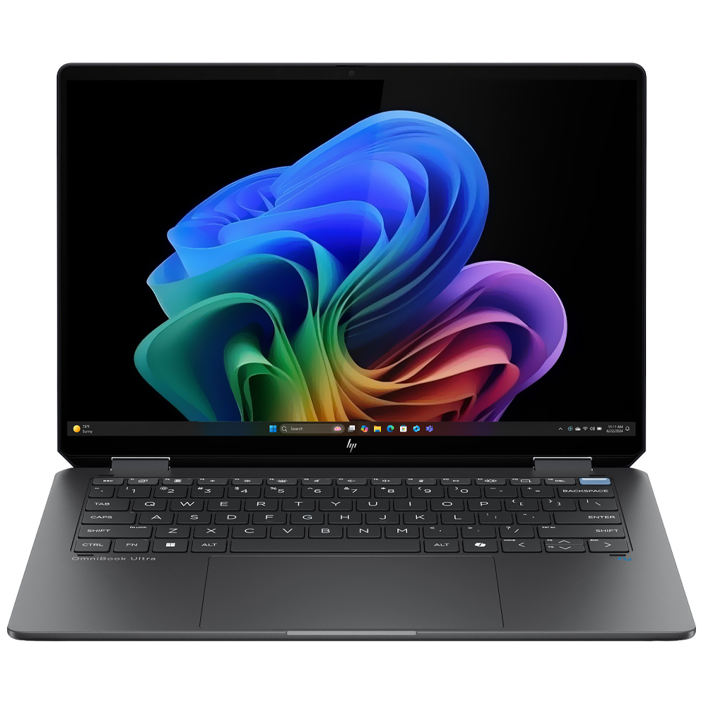 Notebook HP Omnibook 14-FH0033DX Intel Core Ultra 9 288V Tela Touch OLED UWVA 3K 14.0" / 32GB de RAM / 2TB SSD / Win11Home - Preto (Inglês)