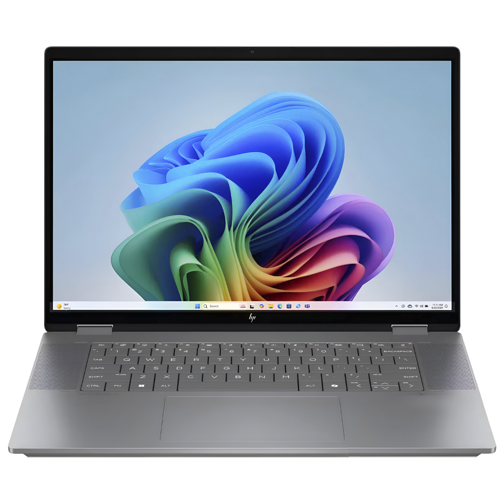 Notebook HP Omnibook X Flip 16-AR0033DX AMD Ryzen AI 7 350 Tela Touch 2K 16.0" / 24GB de RAM / 1TB SSD - Cinza (Inglês)
