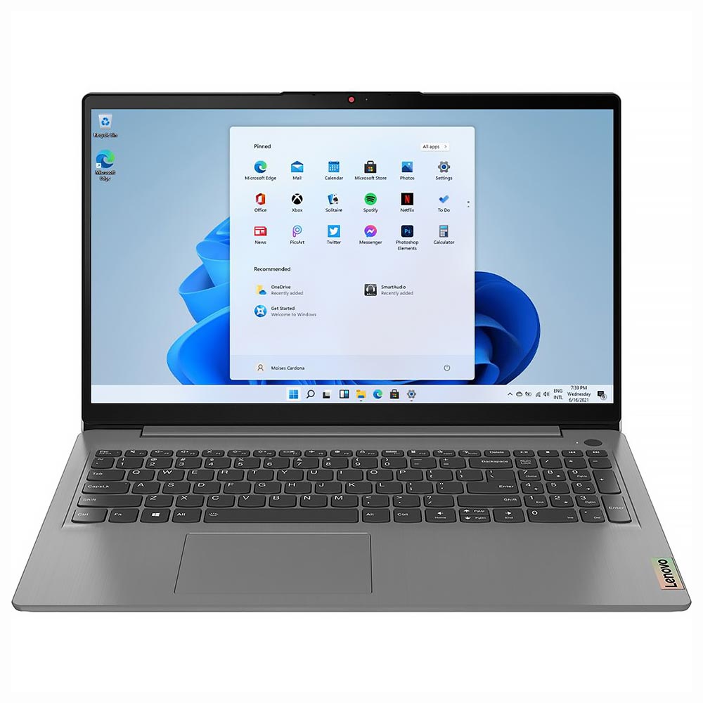 Notebook Lenovo IdeaPad 3 15IAU7 Intel Core i5 1235U Tela Touch Full HD / 8GB de RAM / 256GB SSD - Artic Cinza (82RK00BEUS) (Ingles)