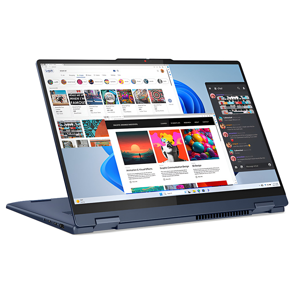 Notebook Lenovo IdeaPad 5 2-em-1 16IRU9 Intel Core 5 120U Tela Touch WUXGA 16.0" / 8GB de RAM / 512GB SSD - Cosmic Azul (83DU0001US) (Inglês)