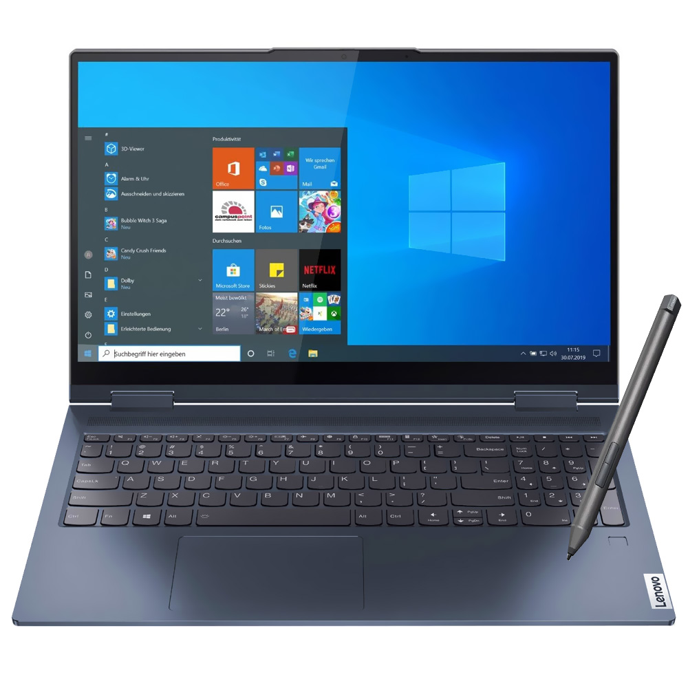 Notebook Lenovo IdeaPad 5 2-em-1 16IRU9 Intel Core 7 150U Tela Touch WUXGA 16.0" / 16GB de RAM / 1TB SSD - Cosmic Azul (83DU001KUS) (Inglês)