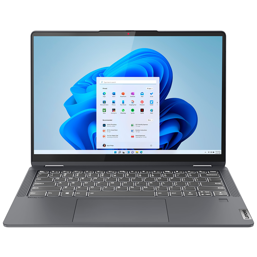 Notebook Lenovo IdeaPad Flex 5 14IAU7 Intel Core i3 1215U Tela Touch WUXGA 14.0" / 8GB de RAM / 256GB SSD - Storm Cinza (82R700L4US) (Inglês)