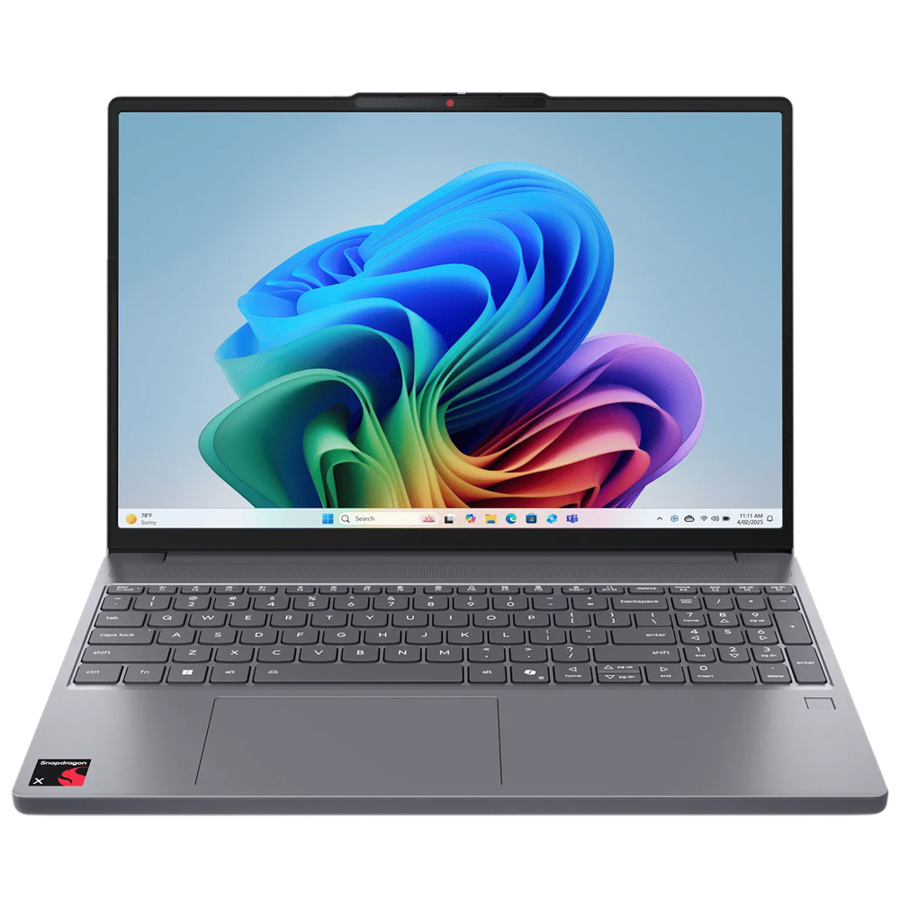 Notebook Lenovo IdeaPad Slim 3 15Q8X10 Snapdragon X X1-26-100 Tela Touch WUXGA 15.3" / 16GB de RAM / 256GB SSD / Win11Home - Luna Cinza (83N30000US) (Inglês)