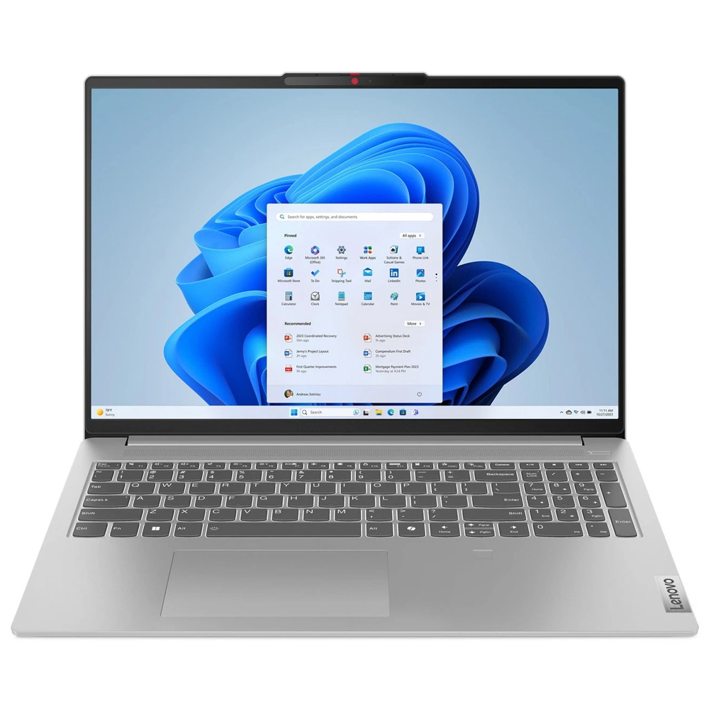 Notebook Lenovo IdeaPad Slim 5 16IRU9 Intel Core 7 150U Tela WUXGA 16.0" / 8GB de RAM / 512GB SSD / Win11Home - Cloud Cinza (83FW000XUS) (Inglês)