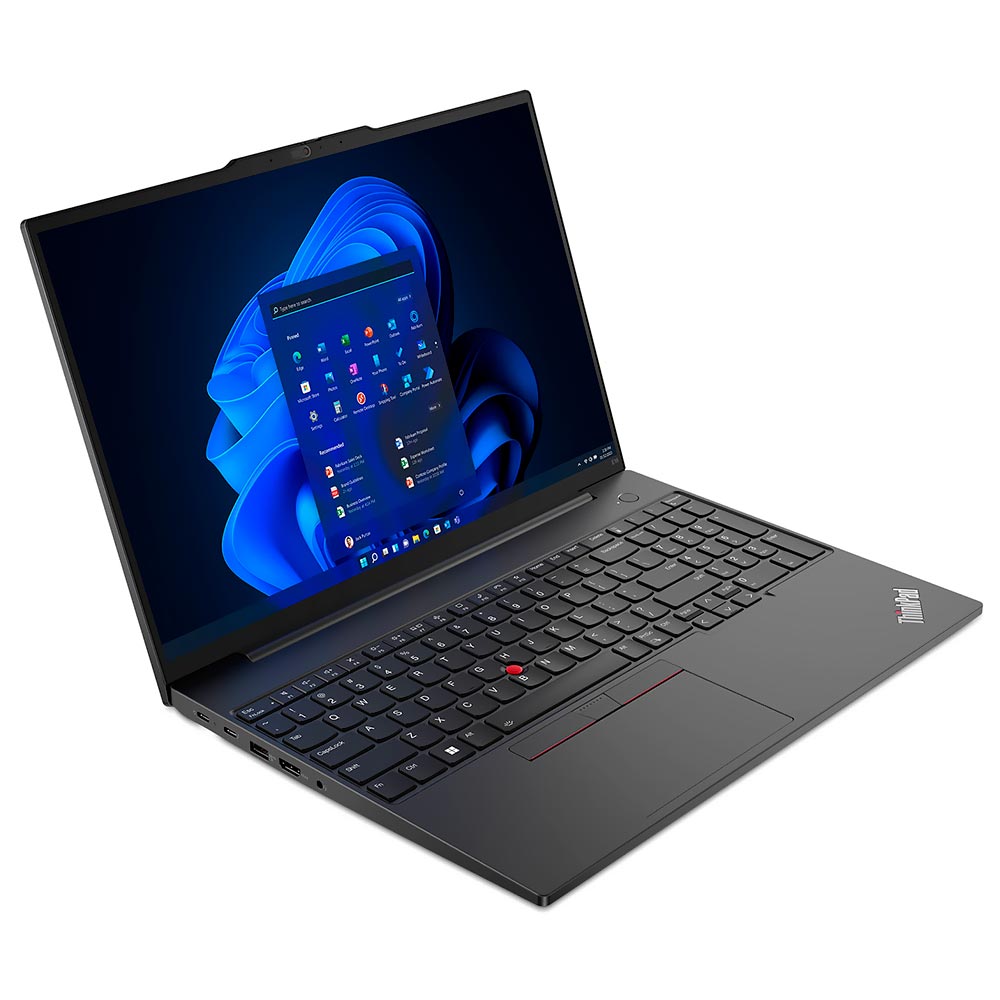 Notebook Lenovo Thinkpad E16 GEN 1 Intel Core i7 1355U Tela WUXGA 16.0" / 16GB de RAM / 512GB SSD - Preto (21JN0073US) (Inglês)