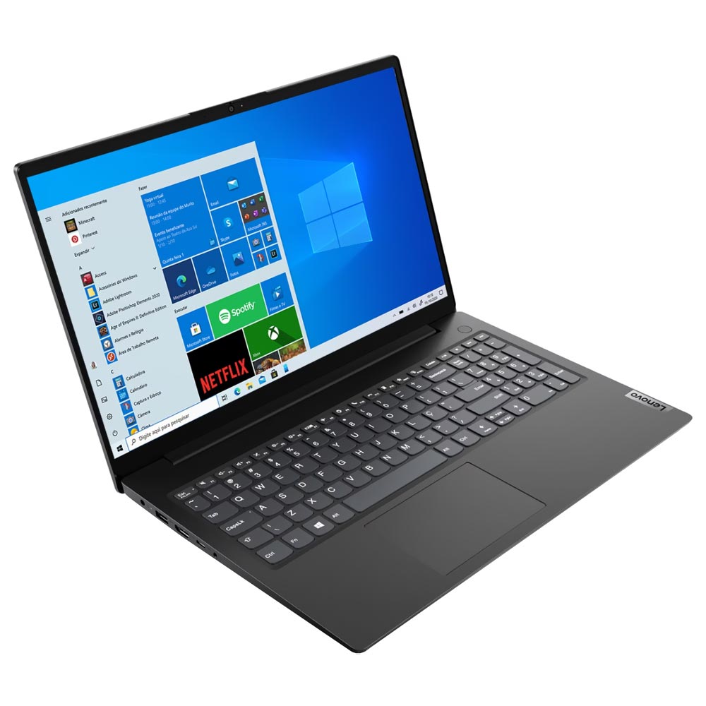 Notebook Lenovo V15 G2 IJL Intel Celeron N4500 Tela Full HD 15.6" / 4GB de RAM / 256GB SSD - Preto (82QY00PHAK) (Inglês)