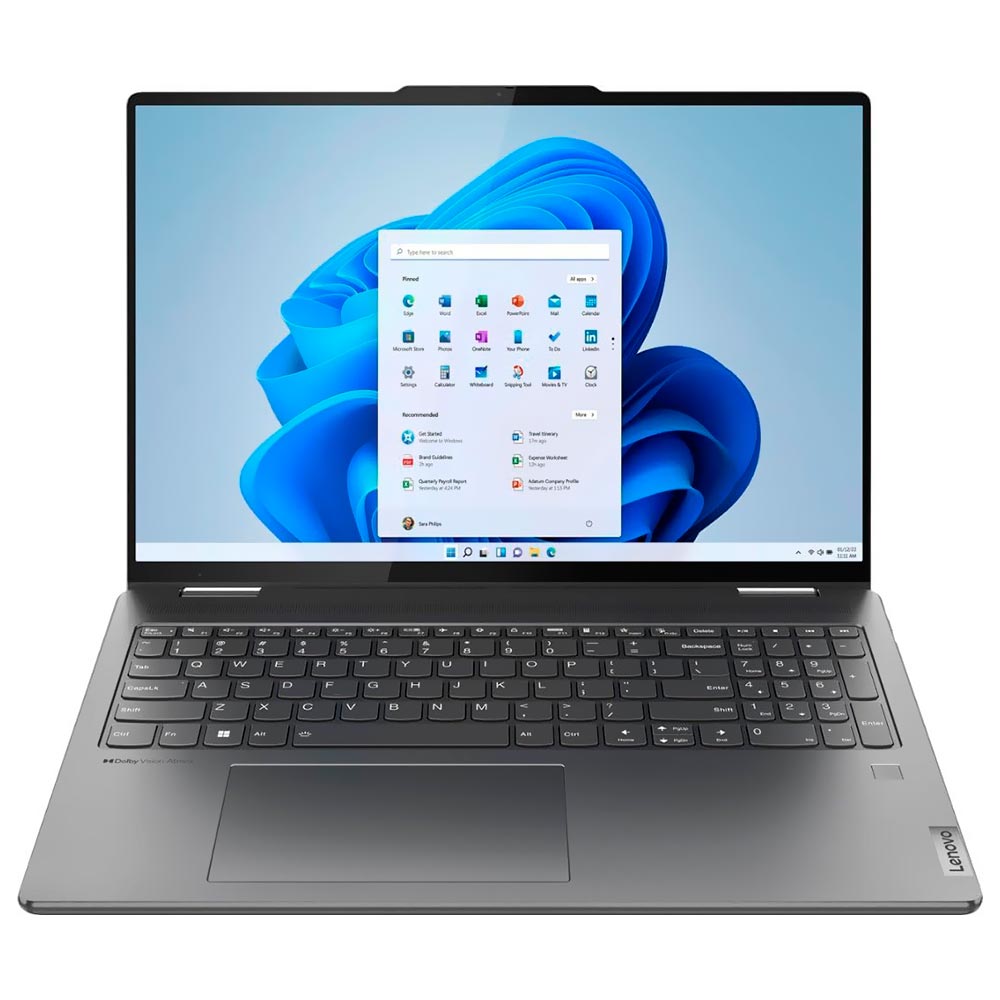 Notebook Lenovo Yoga 7 16IRL8 Intel Core i5 1335U Tela Touch WUXGA 16.0" / 8GB de RAM / 512GB SSD - Storm Cinza (82YN0001US) (Inglês)
