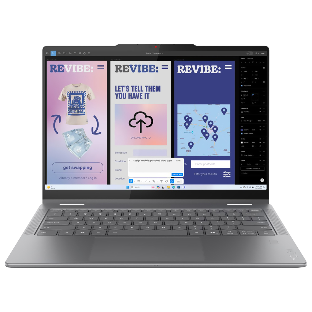 Notebook Lenovo Yoga 7 2-in-1 14ILL10 Intel Core Ultra 7 256V Tela Touch OLED 14.0" / 16GB de RAM / 1TB SSD - Luna Cinza (Inglês)