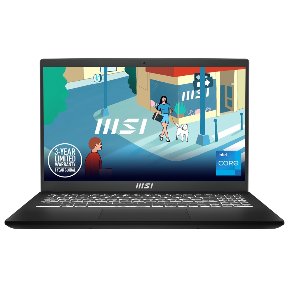 Notebook MSI Modern 15 B12M-454US Intel Core i7 1255U Tela 15.6" / 16GB de RAM / 512GB SSD - Preto (Inglês)