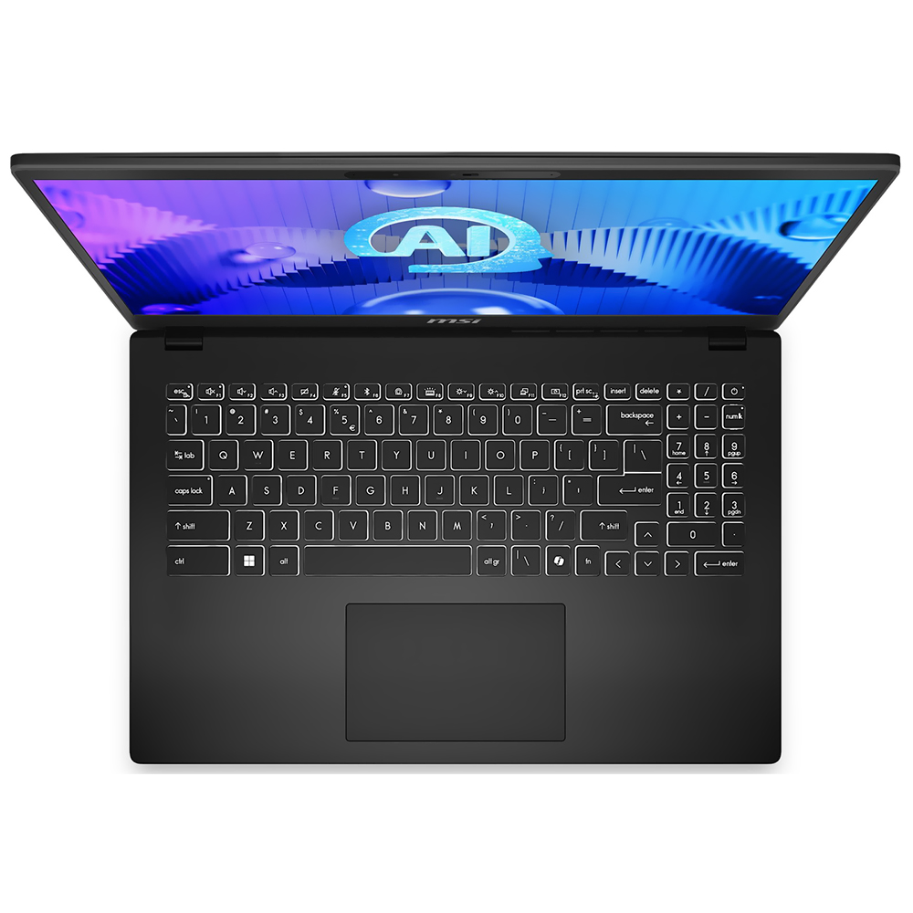 Notebook MSI Modern 15 H AI C1MTG-084US Intel Core Ultra 9 185H Tela FHD 15.6" / 32GB de RAM / 1TB SSD - Classic Preto (Inglês)