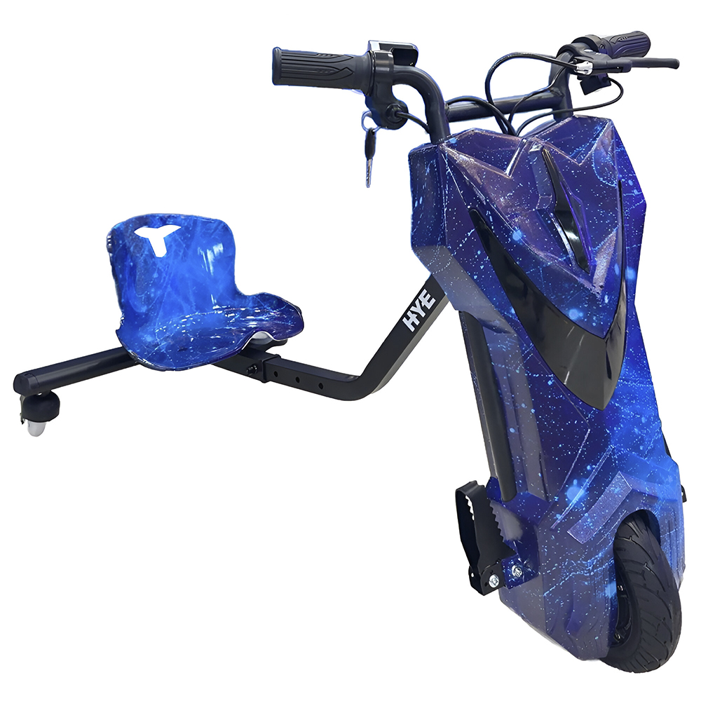 Triciclo Elétrico HYE TR02 / Bluetooth / Speaker / LED / 8.5" - Blue Galaxy
