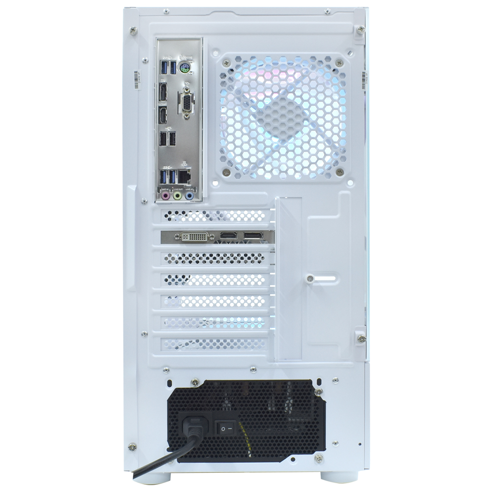PC Montado Gamer AMD Ryzen 5 5600X de 4.6GHz 16GB de RAM / 256GB SSD / Radeon RX580 8GB - Branco