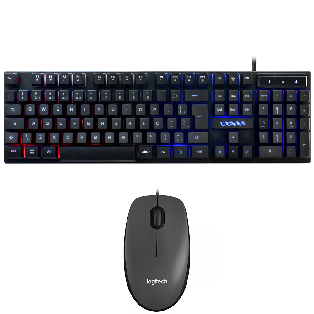 PC Montado Gamer Intel Core i3 10105F de 3.7GHz 16GB de RAM / 480GB SSD / GeForce GTX1050TI 4GB + Mouse / Teclado - Preto