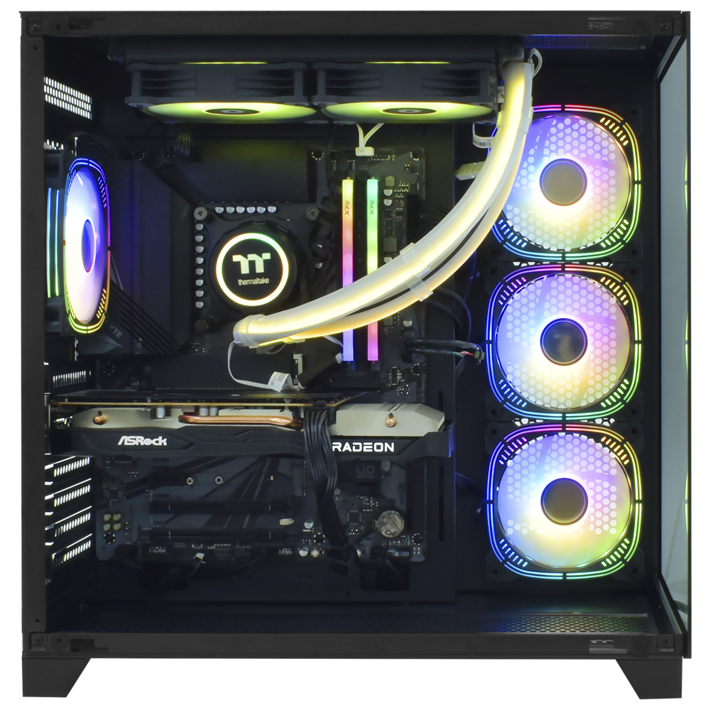 PC Montado Gamer Intel Core i5 12400F de 2.5GHz 16GB de RAM / 500GB SSD / Radeon RX6600 8GB + Kit Gamer - Preto